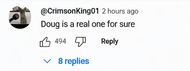 Another user praises Doug (image via YouTube)